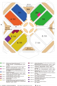 ITMA 2016展馆分色布局图（竖版）